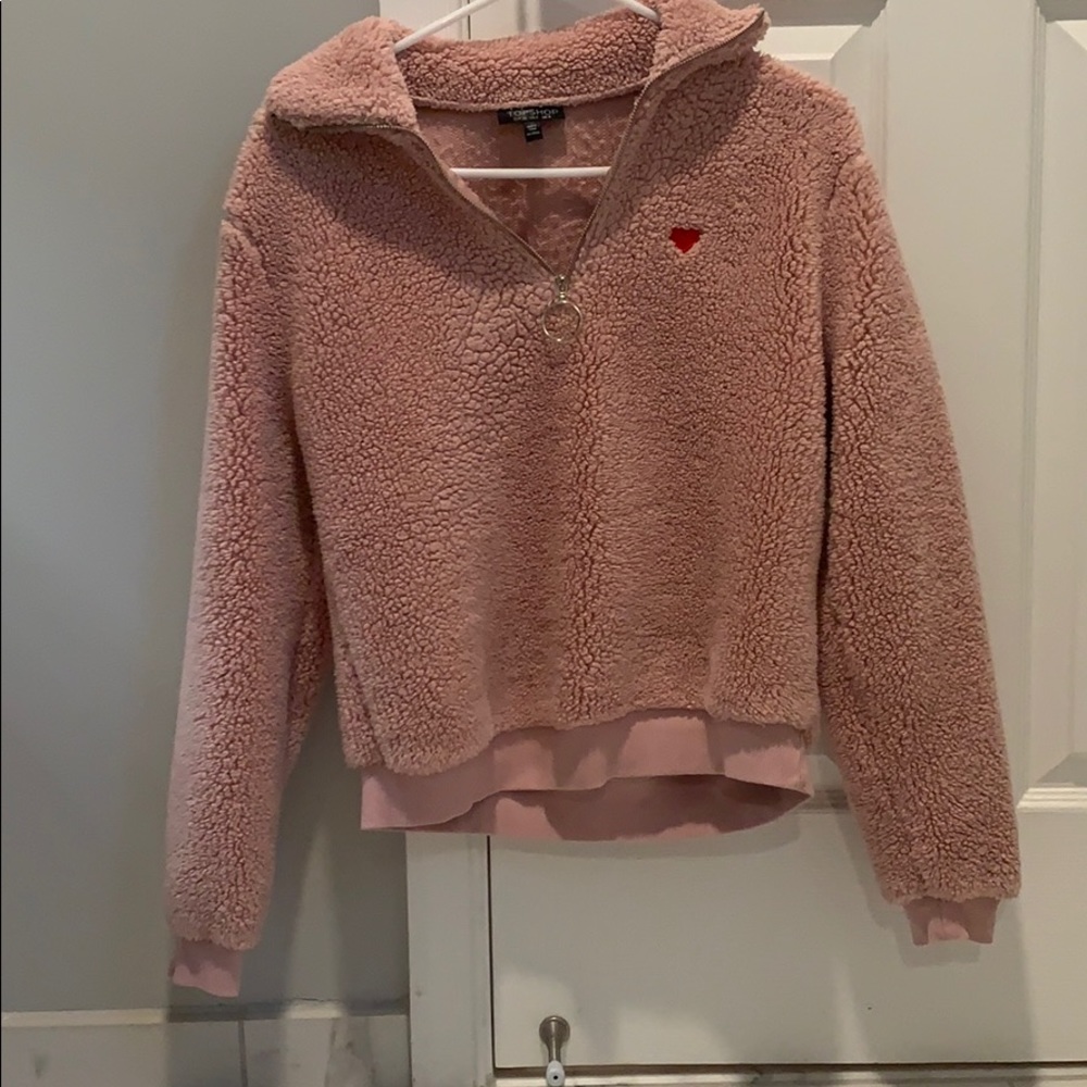 topshop zip up sweatshirt